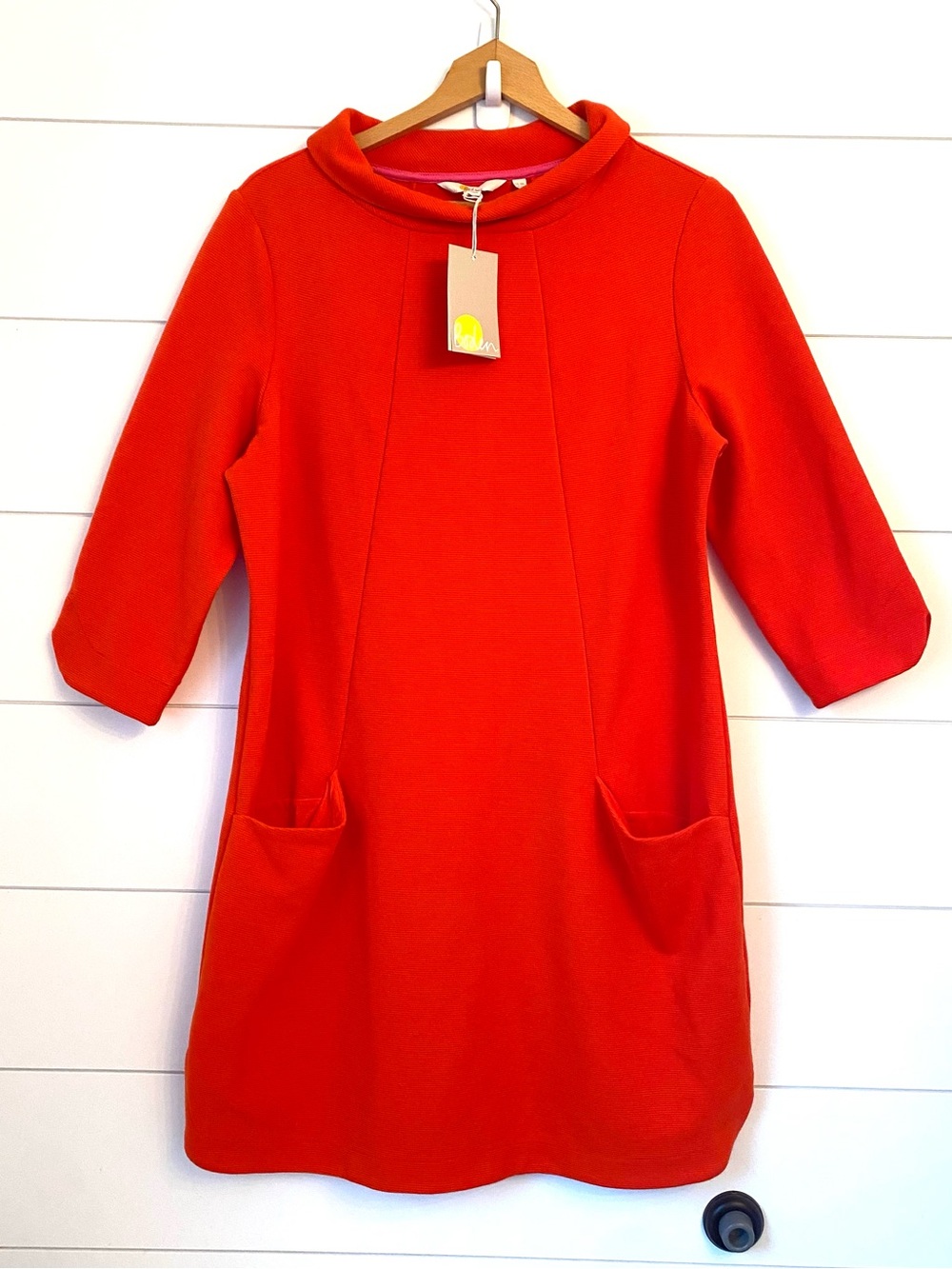 NWT Boden Bright Red Dress with Pockets. Size 14.